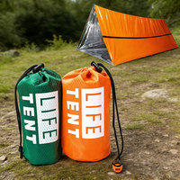 Tente tubulaire réfléchissante d'extérieur en gros, abri de camping thermique imperméable, tente de couchage compacte d'urgence