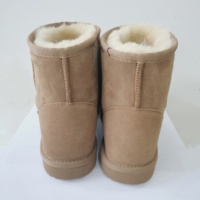 Bottes d'hiver super chaudes mi-mollet les plus vendues, chaussures de haute qualité en peau de mouton australienne double face