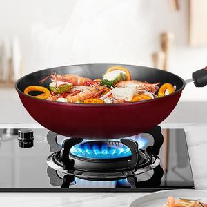 Cuisinière à gaz en fonte de haute qualité à prix bas, vente en gros, cuisine professionnelle, <span class=keywords><strong>wok</strong></span> antiadhésif à fond plat - Product Image 5