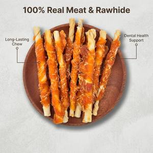 Friandise pour chien personnalisée à marque privée, roulé de viande de poulet et de bœuf, riche en protéines, pour la santé digestive - Product Image 3