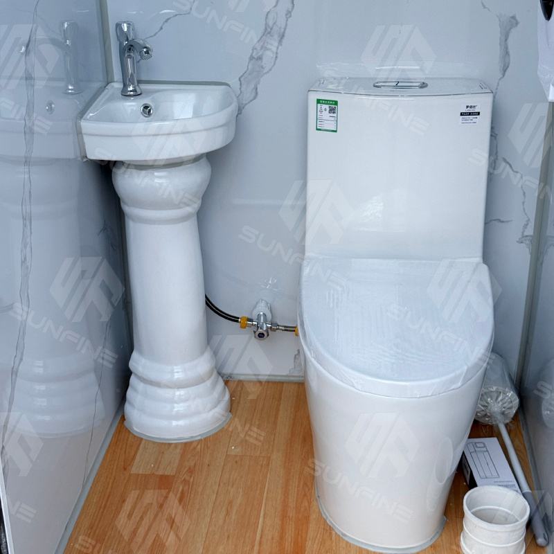 Customizable Portable Toilet Container Durable Steel Prefab Bathroom Unit for Camping, Construction, and Emergency Use - Image 6