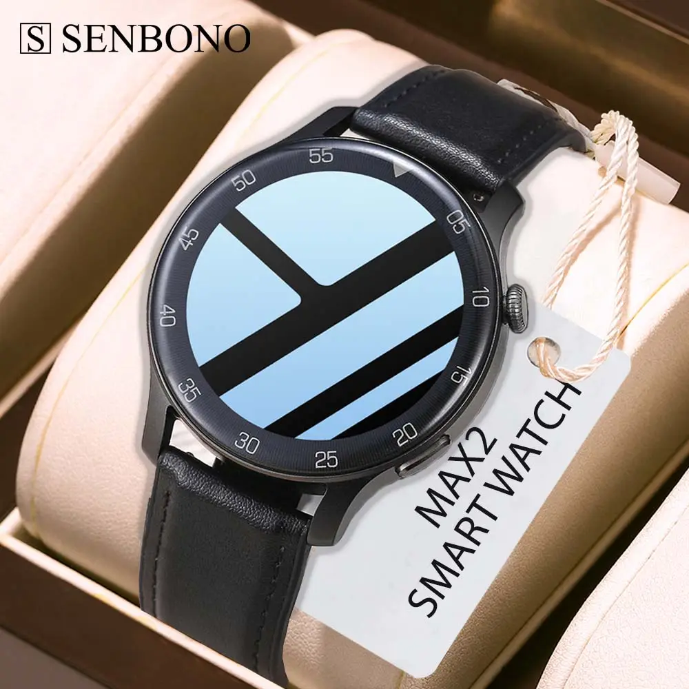 SENBONO MAX2 HUAWEI Smart watch Men IP68 Waterproof Heart rate Sports Fashion Fitness Bracelet for ios Android Men Smartwatch