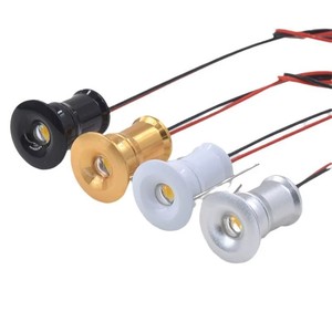 Mini Foco LED Dorado, Negro y Blanco, 1W DC12V, Empotrable - Product Image 3