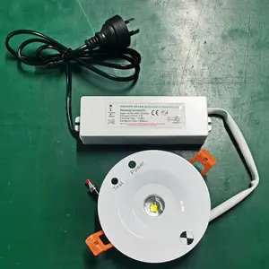 Luzes embutidas LED Downlights de emergência embutidas auto-teste Luzes embutidas de emergência montadas no teto