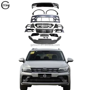 Whole Sale Car Bumper For VW Tiguan Upgrade To R Line Body Kit Front Car Bumper Exhaust Pipe