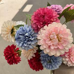 Ramo de flores de Dalia artificial <span class=keywords><strong>Pinnata</strong></span> de 2 cabezas, venta al por mayor, para boda, decoración del hogar - Product Image 2