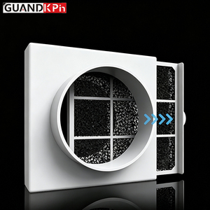 Cassette filtrante de ventilation, boîtier de pré-filtre, chambre de filtration d'air en ligne pour système de climatisation intégral de la maison, conduit HVAC MVHR - Product Image 1