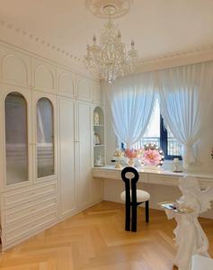 Armarios de dormitorio de Metal de estilo crema francés, muebles modernos para el hogar y la sala de estar, cajón ajustable extensible con Panel de madera - Product Image 4