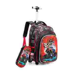 Zaino per bambini di nuova moda Set borsa da scuola Trolley di alta qualità per ragazzi Set completo di 11 anni - Product Image 2