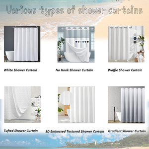<span class=keywords><strong>Rideau</strong></span> <span class=keywords><strong>de</strong></span> <span class=keywords><strong>douche</strong></span> personnalisé imperméable avec crochets pour salle <span class=keywords><strong>de</strong></span> bain résistant à la moisissure avec feuille <span class=keywords><strong>de</strong></span> palmier <span class=keywords><strong>de</strong></span> créateur fleur tropicale d'hôtel - Product Image 3