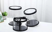 Boîte-cadeau de mariage de pain de gâteau PE PET jetable transparent différentes tailles d'emballage alimentaire avec impression d'estampage