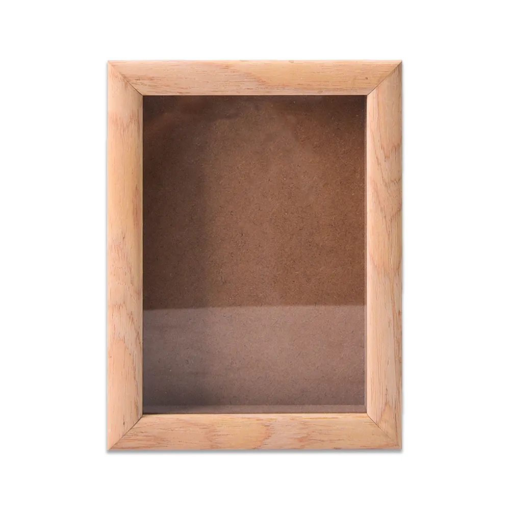 Wholesale Custom 5x7 inch Solid Wood Color Deep Photo Picture Frame Shadow Box for Picture