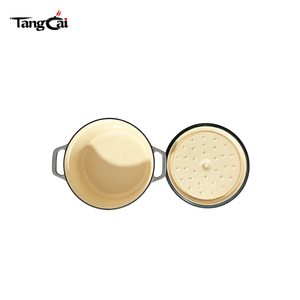 <span class=keywords><strong>Cocotte</strong></span> <span class=keywords><strong>en</strong></span> <span class=keywords><strong>fonte</strong></span> émaillée tendance 31 <span class=keywords><strong>cm</strong></span> 6QT, revêtement émaillé résistant aux éclats, avec couvercle, pour la cuisson des ragoûts et la cuisson du pain - Product Image 4