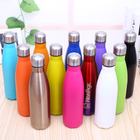 Bouteille isotherme en acier inoxydable de 17oz à Double paroi, flacon isolé, meilleure vente