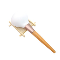 Pinceau de maquillage en forme de cœur avec logo personnalisé, manche en métal, pinceau à poudre doux avec couvercle pour un usage portable en voyage