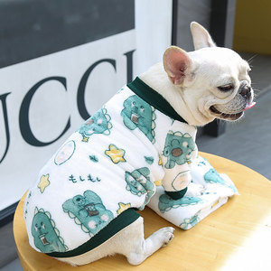 French Bulldog Warm Fleece Sweater Printed Bear Design Winter Pet <b>Clothes</b> Small Medium Dogs <b>Cats</b> Cold Protection Apparel - Product Image 5