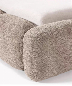 <span class=keywords><strong>Lit</strong></span> <span class=keywords><strong>king</strong></span> <span class=keywords><strong>size</strong></span> en tissu minimaliste moderne, chambre à coucher haut de gamme, cadre en bois couleur crème élégant et doux, <span class=keywords><strong>lit</strong></span> queen <span class=keywords><strong>size</strong></span> - Product Image 3