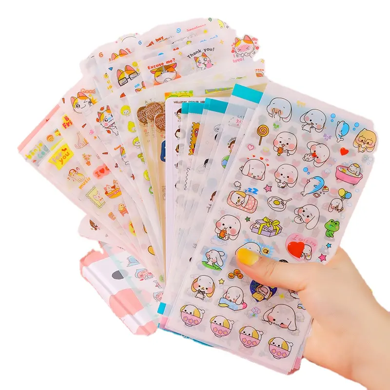 Personalized Kawaii Diary Sticker Custom kiss cute Sticker Sheets Cartoon vinyl sticker for Decorative