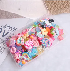 Oso de goma para decoración de uñas, adornos de uñas en 3D con forma mixta, de resina, estrella, fruta, Kawaii