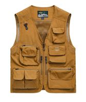 Gilet de pêcheur de pêche à la mouche de chasse en plein air avec gilet de journaliste de photographie de voyage multi-poches