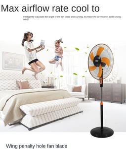 Ventilador eléctrico portátil para el hogar, dispositivo de ventilación recargable con pedestal - Product Image 6