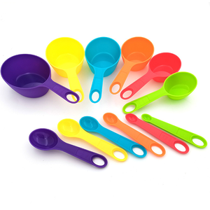 12Pcs Plastic <strong>Measuring</strong> Spoons And <strong>Cups</strong> Set Multicolor Nesting Kitchen Baking Measure Tools For Dry And Liquid Ingredients - Product Image 3