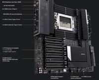 Carte mère de station de travail Us Processor SWRX8 WRX80 3000WX 5000WX CPU Pro WS WRX80E-SAGE SE WIFI SWRX WIFI II