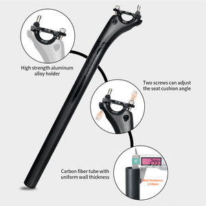 Tubo de sillín de bicicleta de <span class=keywords><strong>carbono</strong></span> TOSEEK T700 para carretera y <span class=keywords><strong>MTB</strong></span>, 27.2, 30.8, 31.6 mm, extra largo, de alto rendimiento profesional. - Product Image 5
