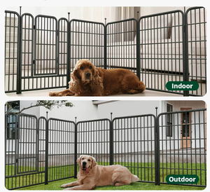 Katlanabilir Köpek Oyun Parkı Çok Panelli Ayarlanabilir Metal Evcil Hayvan Çiti Dış Mekan İç Mekan Köpek Oyun Alanı Köpekler ve Küçük Hayvanlar için - Product Image 3