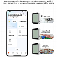 OEM ODM Tuya Smart Wi-Fi Termometer Higrometer Rumah Dalam/Luar Ruangan Nirkabel Layar Digital Kontrol Jarak Jauh Melalui Aplikasi Smartphone