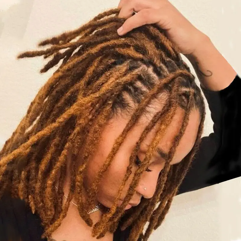 سعر المصنع الكروشيه تحديد الشعر الأفريقي كينكي الإنسان braidlock #27 # الكروشيه الطبيعي وصلات Dreadlock