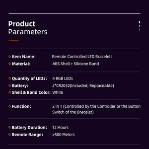 Bracelet Slap en silicone LED-Bracelet de tube LED programmable et étanche au <span class=keywords><strong>design</strong></span> moderne pour les événements et les fêtes. - Product Image 6