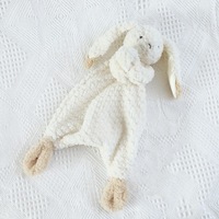 Doudou Lapin en Peluche Ultra Doux pour Nouveau-né, Couverture de Sécurité Écologique Pliable, Utilisation Toutes Saisons, Idéal Voyage