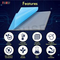 Coussin d'isolation thermique en silicone découpé pour GPU, coussin de refroidissement thermique 0,3-14MM, faible résistance thermique, 12,8W, coussin thermique automobile