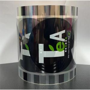Película de Papel y Plástico Impresa con Logotipo del Fabricante para Vasos de Té con Leche y Leche de Soya, para Sellado de Tapas de Vasos - Product Image 1