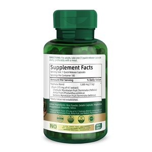 Cápsulas de Extractos de Triphala de Alta Calidad con Soporte para la Digestión, el Colon y el Sistema Inmunológico, Suplemento de Triphala - Product Image 5