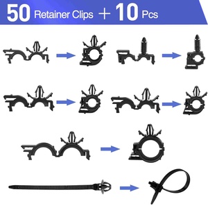 通用汽车用60pcs汽车线材走线夹紧固件盘绕分类套件 - Product Image 5