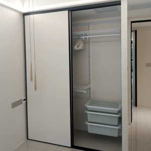Armarios de Pared Extensibles y Bloqueables de MDF <span class=keywords><strong>con</strong></span> <span class=keywords><strong>Puertas</strong></span> Corredizas para Apartamento, Dormitorio, Taller, Sala de Estar y Comedor - Product Image 6