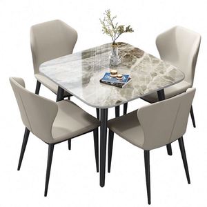 Mesa <span class=keywords><strong>de</strong></span> <span class=keywords><strong>Comedor</strong></span> Cuadrada <span class=keywords><strong>de</strong></span> Diseño Moderno y Sencillo, Mesa <span class=keywords><strong>de</strong></span> Piedra Cuadrada con Tablero <span class=keywords><strong>de</strong></span> Roca <span class=keywords><strong>para</strong></span> Muebles <span class=keywords><strong>de</strong></span> Hogar <span class=keywords><strong>Pequeños</strong></span> <span class=keywords><strong>para</strong></span> Apartamentos - Product Image 6