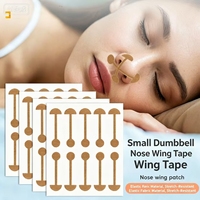 Leici Patch Nasal en Forme d'Aile de Haltère, Couleur Unie, Doux, Très Élastique, Respirant, Confortable, Anti-chute, Hypoallergénique