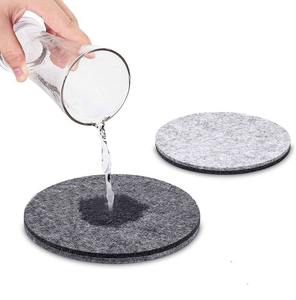 Hot Sale Verschiedene Formen Rutsch feste 5mm Craft Filz Untersetzer Kit mit Halter für Home Restaurant Bar Pub Cafe - Product Image 2