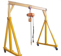 Grue portique monopoutre portable sans rail de 2 tonnes, équipement de levage léger pour usage intérieur et extérieur