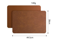 Napperons en PVC imperméables isolants pour table à thé, décoration de fête, avec tapis de table en cuir synthétique et nappe