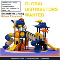 SageDelightRides Ensemble de jeux modulaire multi-niveaux pour aire de jeux, en LLDPE et acier galvanisé, pour enfants, modèle Town Square, vente en gros