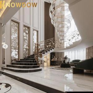 Knowdow biệt thự cao cấp biệt thự cầu thang nổi bậc thang thép hiện đại bậc thang nổi bậc thang thép khung xoắn ốc biệt thự sang trọng - Product Image 4