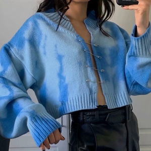 <span class=keywords><strong>Cardigan</strong></span> à manches longues pour femmes, Crop top, cravate, sécurité hiver, 2022 - Product Image 2
