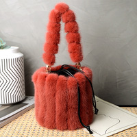 Véritable fourrure de vison sac à main hiver mode fourrure style femmes sac fourre-tout grande capacité fourrure sac à main sacs