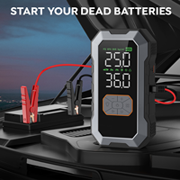 Démarreur de Voiture et Moto avec Batterie Externe 12V 16000mAh 2800A Courant de Pointe, Pack de Démarrage avec Compresseur d'Air pour Voiture et Gonfleur de Pneus