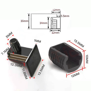 12mm Semi Circular Shelf Support With Pin <b>Plastic</b> Nylon Zinc Alloy Cabinet Wardrobe Connector For Furniture Assembly - Product Image 1