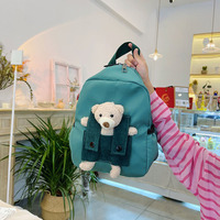 Sac à dos en nylon YHY mignon et personnalisé en forme de petit ours, idéal pour la maternelle, respirant